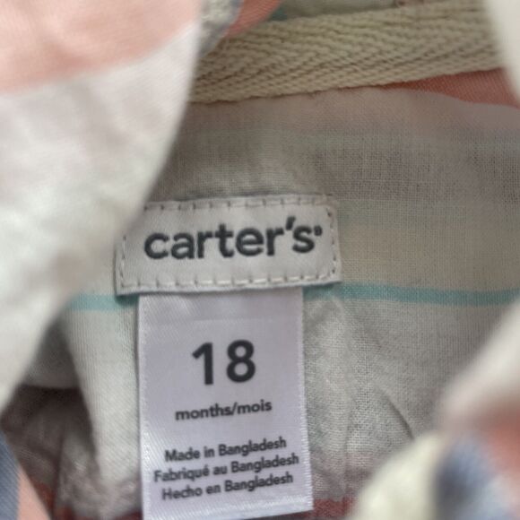 Lot Of 2 Carters Button Up Hoodie Shirt Place Denim Pants Baby Boy 18M, 18M-24 - Picture 3 of 9